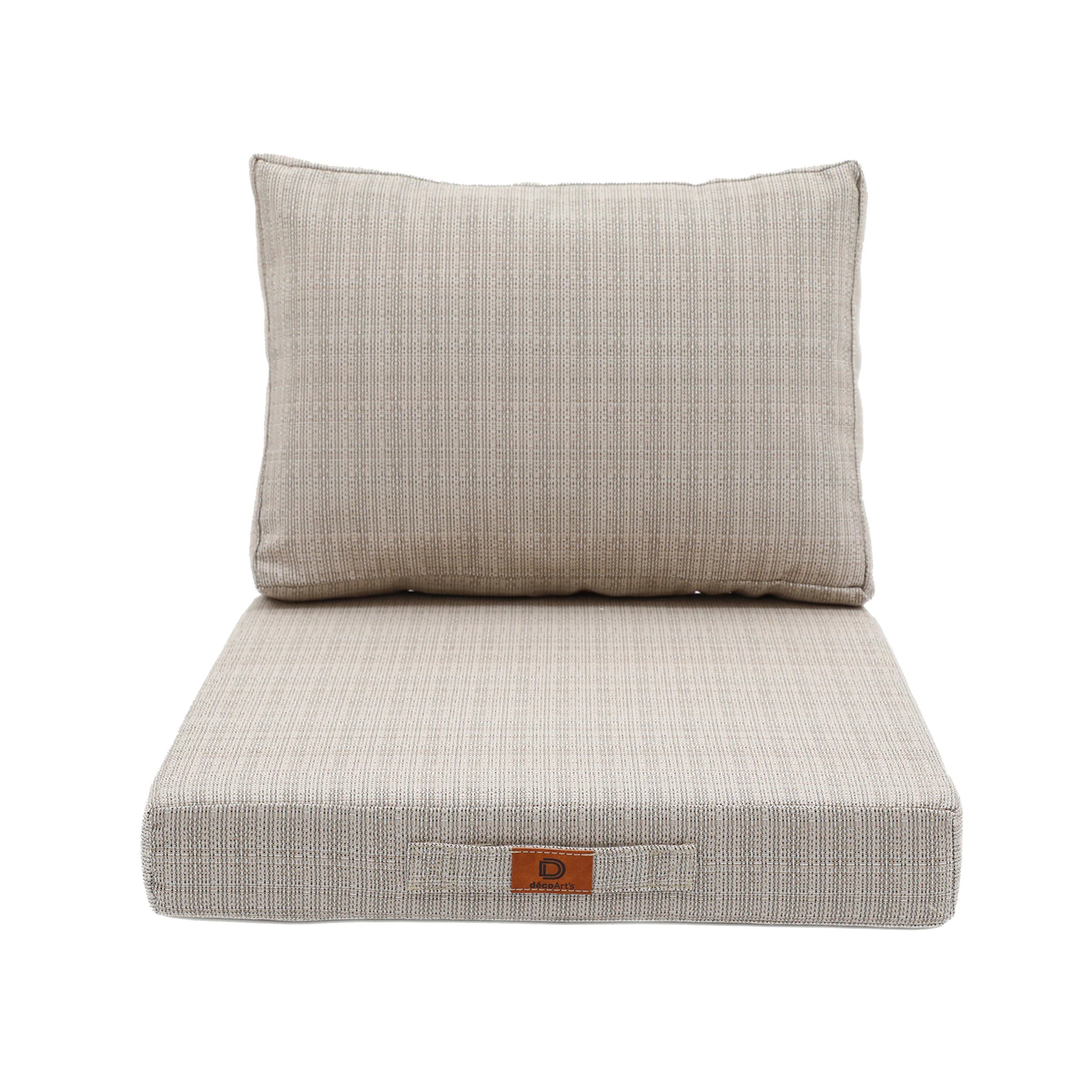 Coussins pour salon de jardin déhoussable 50x50cm - Beige Chiné - 7