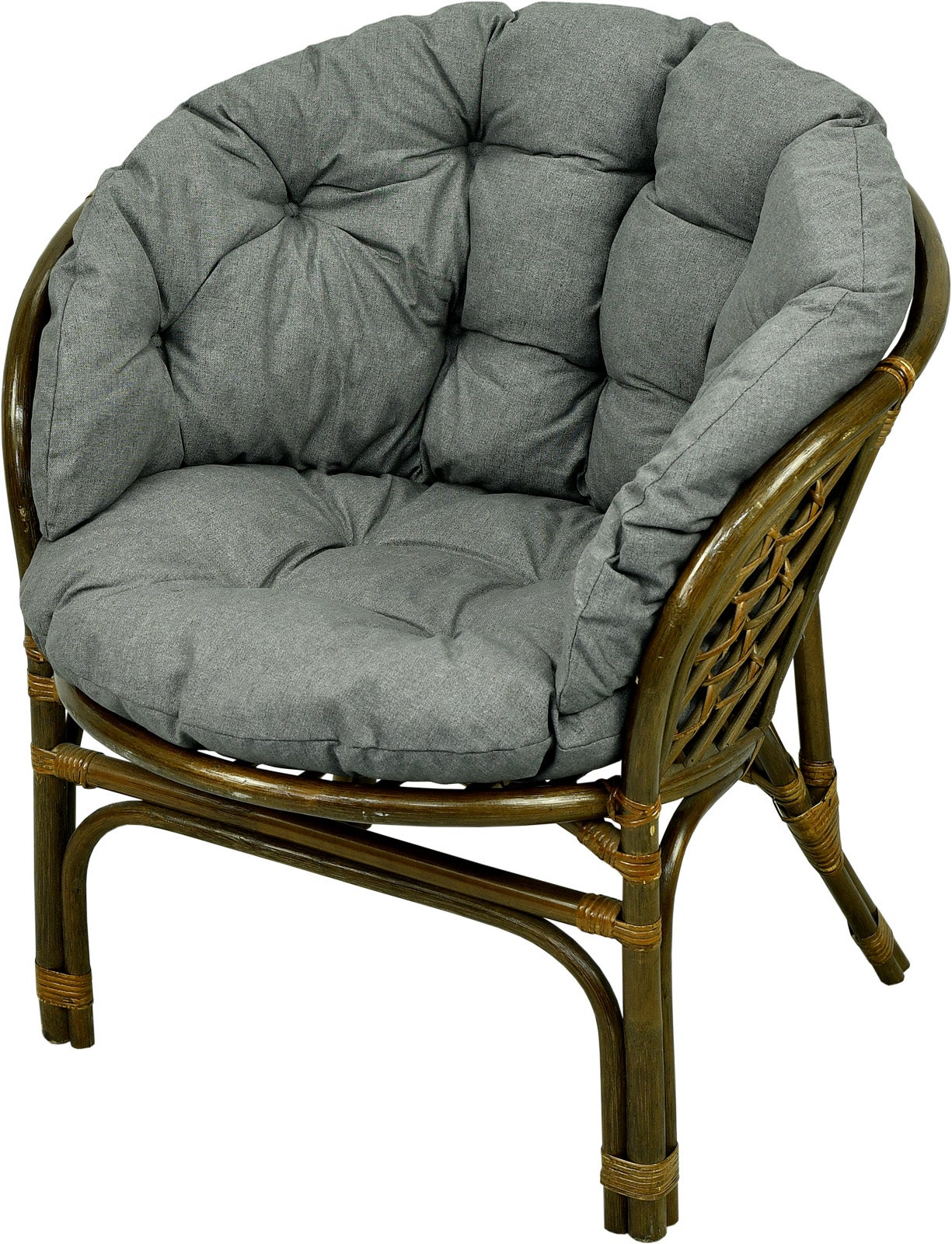 Poduszka na fotel rattanowy rattan AMPO szary wodoodporna 1 szt.