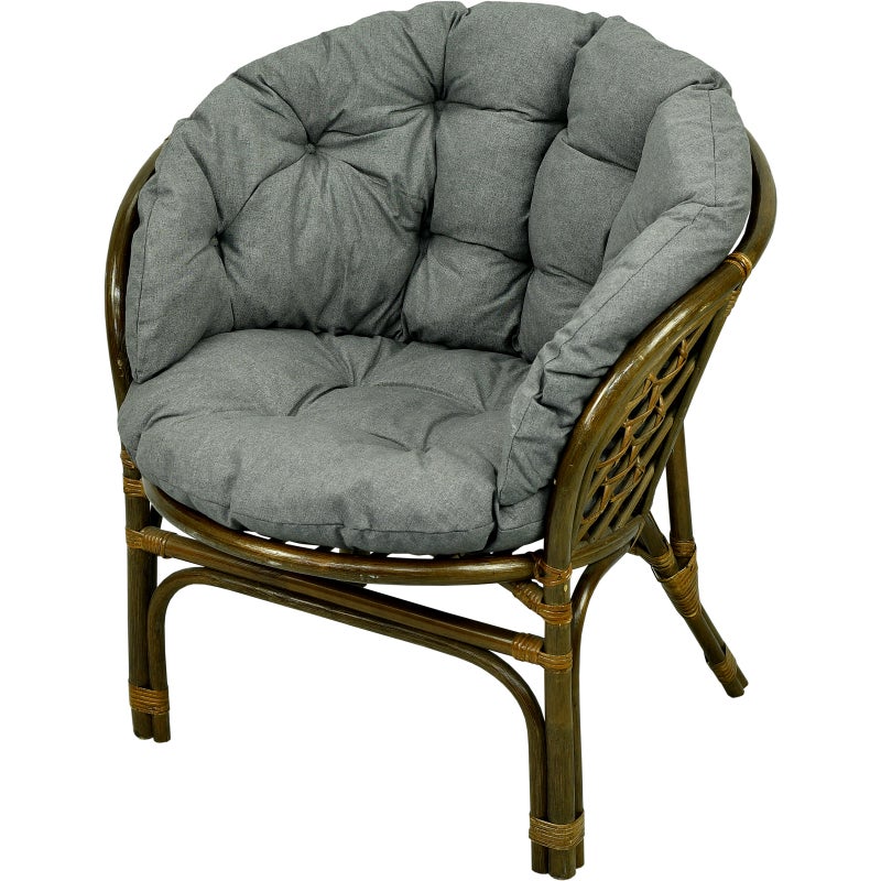 Poduszka na fotel rattanowy rattan AMPO szary wodoodporna 1 szt.