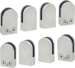 Pince De Verre 8 PCS 8-10mm En Acier Inoxydable 304 Clip En Verre Pince Support Dos Plat Finition Chromig Pour Balustrade 76743438