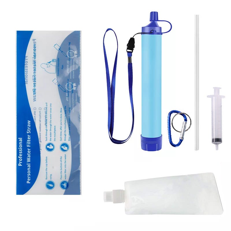 Filtro per acqua personale, 1500L cannuccia portatile per la purificazione dell'acqua Attrezzatura per la sopravvivenza all'aperto | Leroy Merlin Filtro per acqua personale, 1500L cannuccia portatile per la purificazione dell'acqua Attrezzatura per la sopravvivenza all'aperto | Leroy Merlin