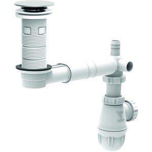 Siphon Extra Plat Yrichtra 1 1/4 - Lot De 2, Réglable, Anti-odeurs, Pour Lavabo Cuisine/salle De Bain