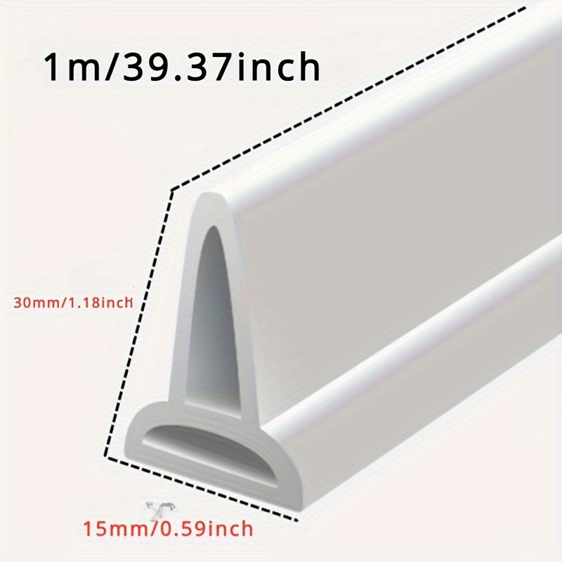 Joint d'étanchéité en PVC de 1 m, joint de douche, joint de porte de douche incurvé, joint de barrière d'eau, bandes d'étanchéité pour salle de bain - 5
