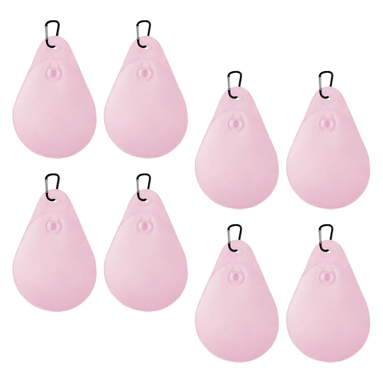8-pak worków wiszących na pokrywę basenową, do montażu na ścianie basenu, różowe, z haczykami, 34,5 x 24 cm