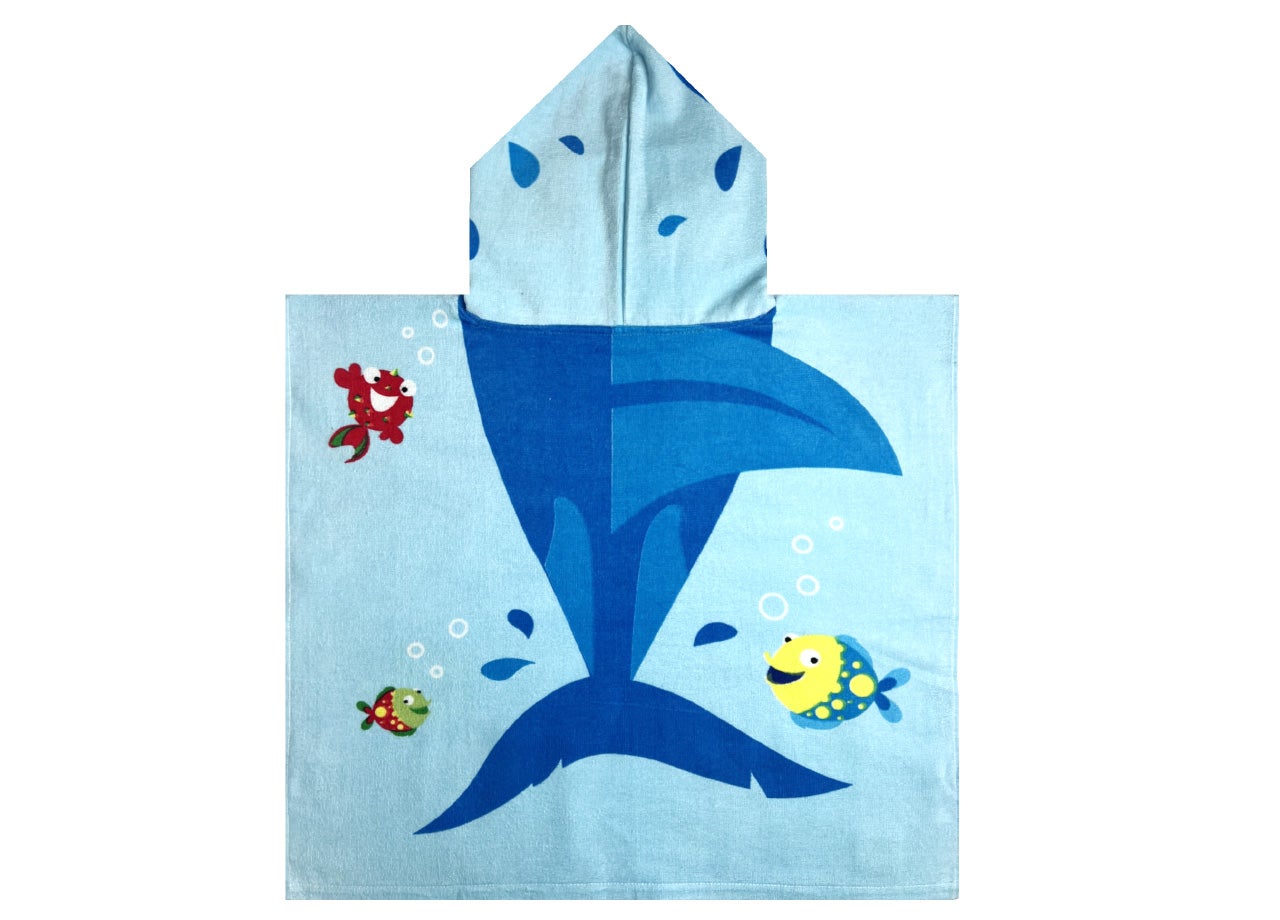 Accappatoio Poncho Per Bambini - Asciugamano Per Piscina E Spiaggia - Con Cappuccio E Motivo Calcio - Foto 4