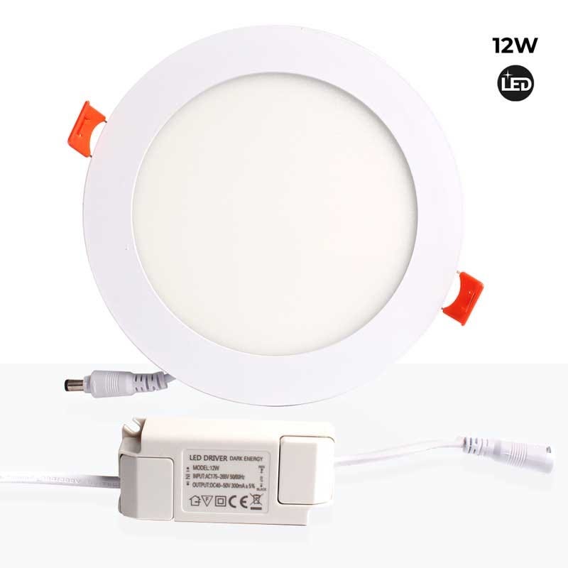 Led Rond Spot LED encastrable extra-plat rond 12W - Blanc Froid | Leroy Merlin