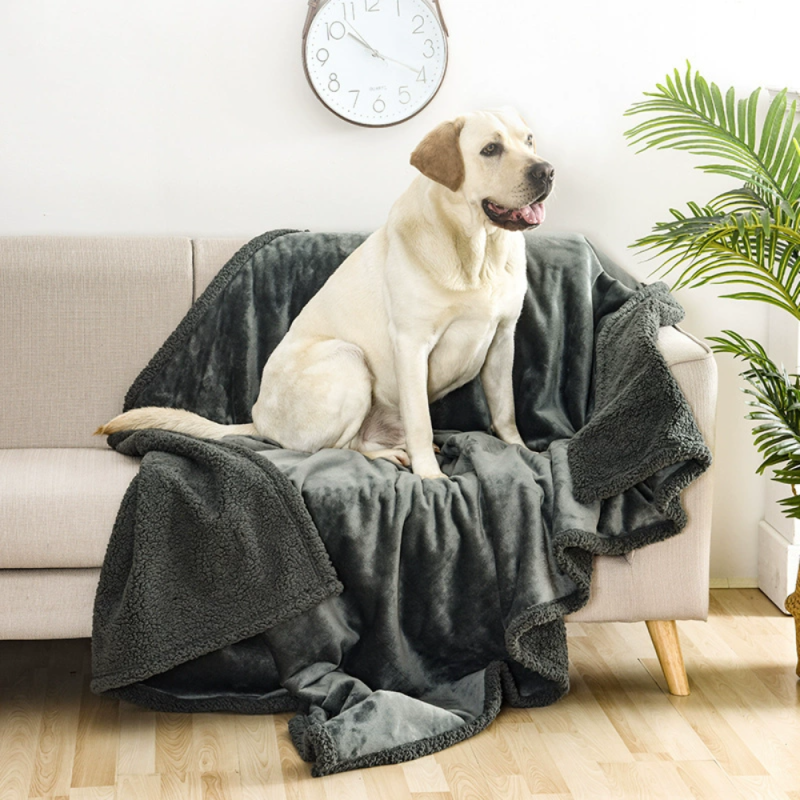 Couverture imperméable anti-urine pour animaux, Matelas en flanelle de coton épaissi pour chiens, Tapis confortable pour animaux de compagnie - 4