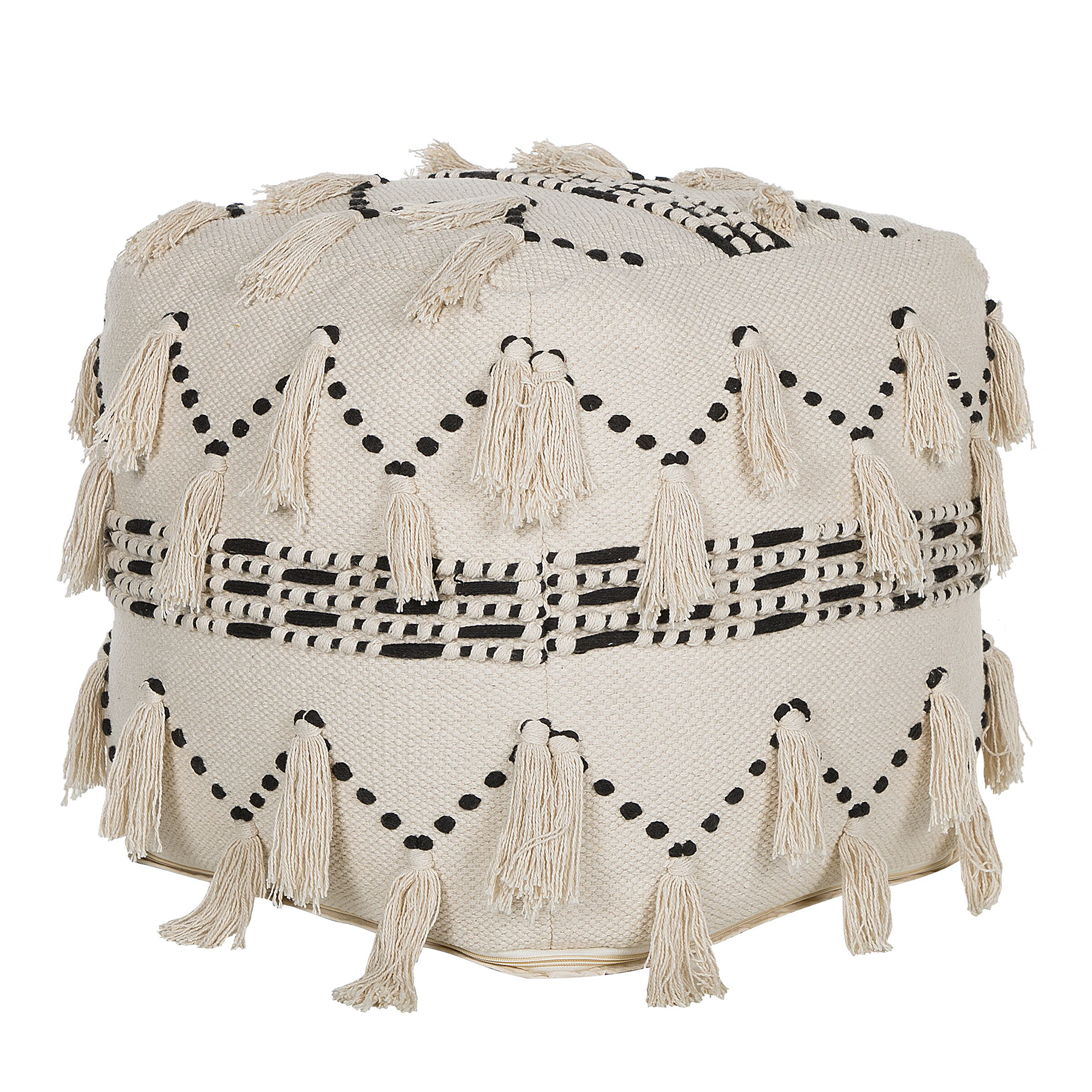 Beliani puf 50x50 cm beige/negro thondi