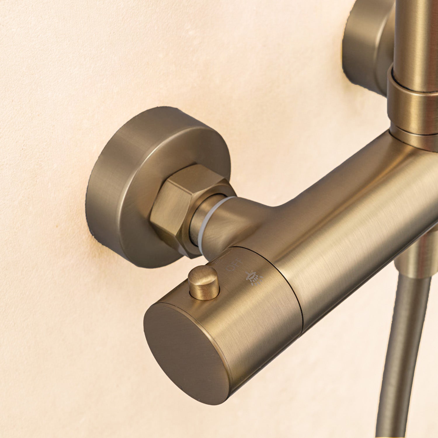 Colonne de douche avec mitigeur thermostatique LOMAZOO Orléan doré - 6