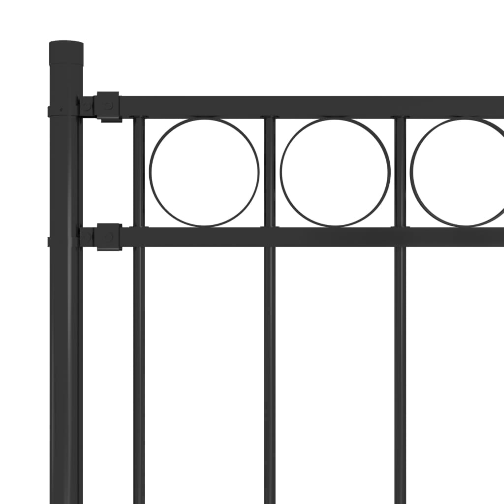 Clôture de jardin Acier 1,7x1,2 m Noir CFW50743 - 3