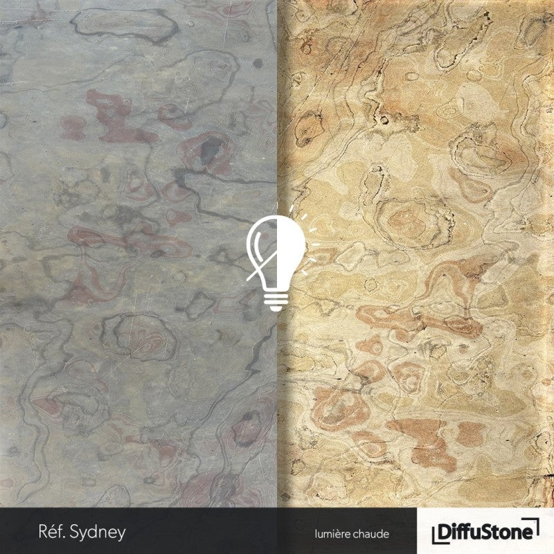 SYDNEY - TRANSLUCIDE - Feuille de Pierre DiffuStone - 5