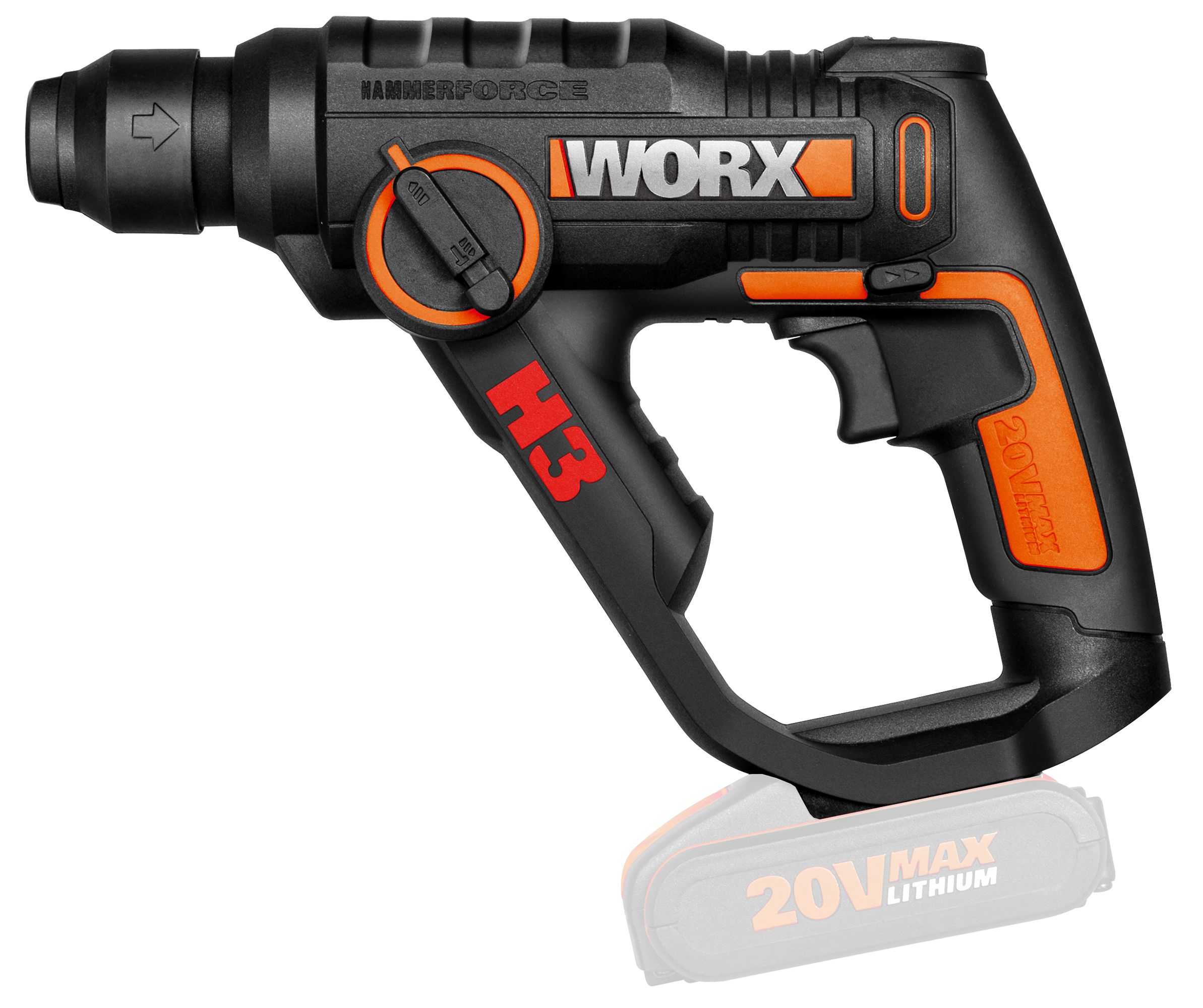 Perforateur sans fil sans batterie WORX, 18 V - 2