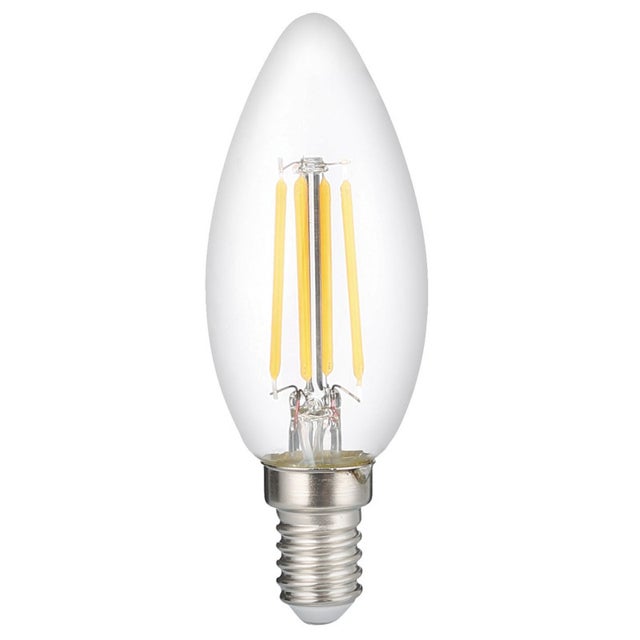 Bougie LED C35 E14 – 6W Filament – 730lm – 6000K – Verre – Optonica