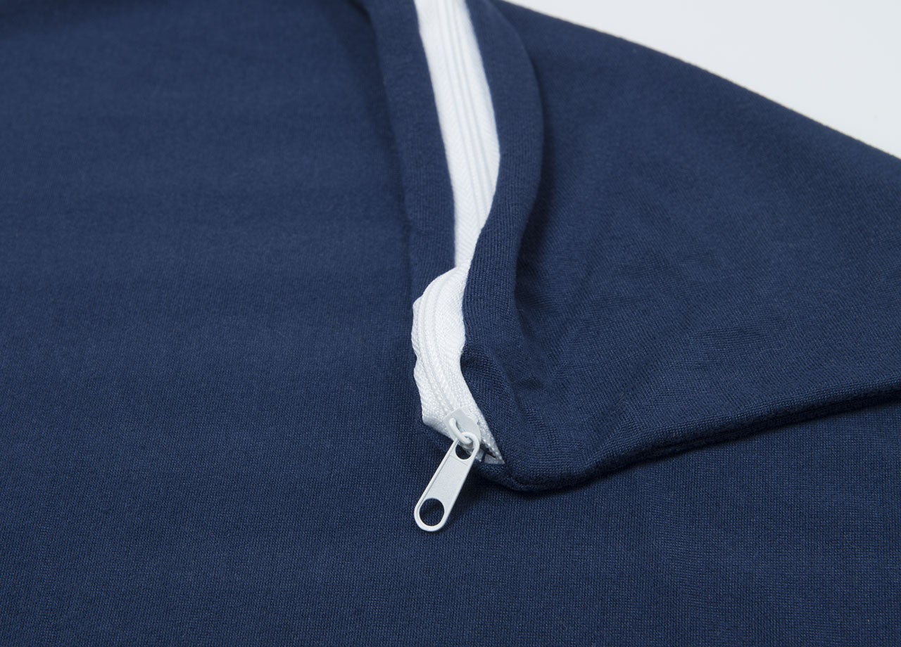 Copridivano Antimacchia Elasticizzato Penisola Componibile Tinta Unita Modello Perfetto Poltrona Blu - 4