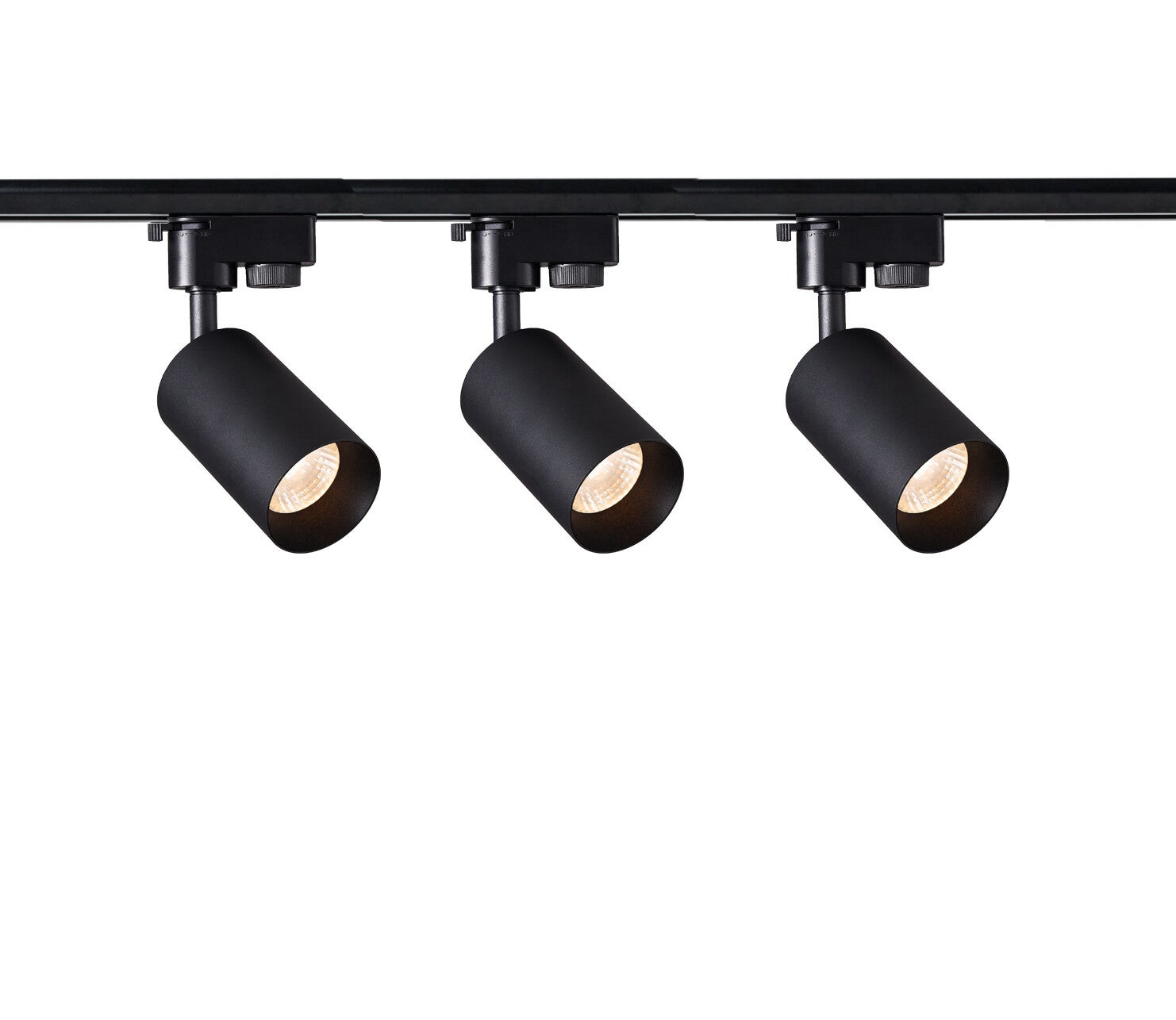 Zestaw Szynoprzewód 2m czarny + 3x Lampa MALGA T Black + Końcówka zasilająca czarna + Zaślepka czarna EDO