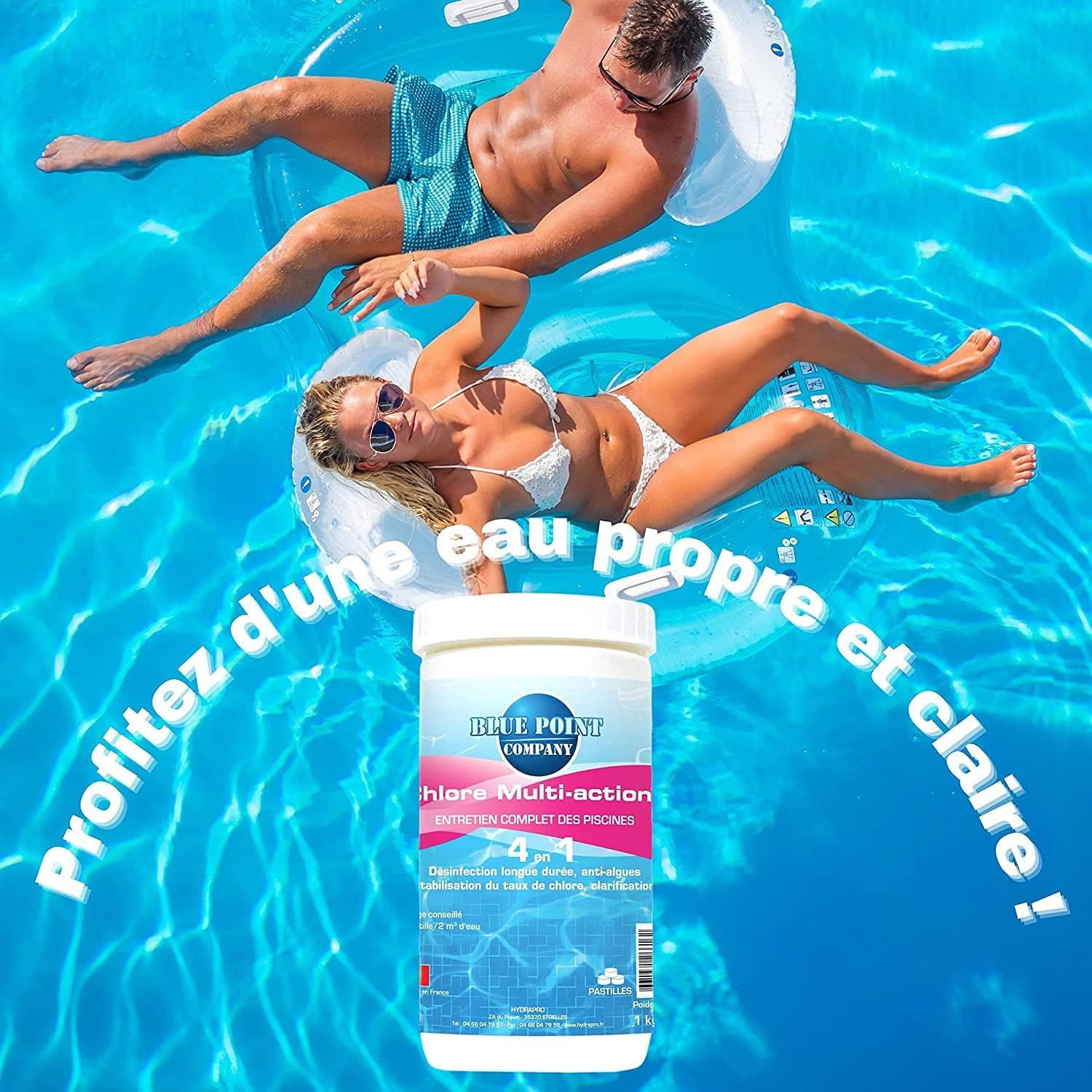 CHLORE MULTI ACTIONS PASTILLES 20G 1KG BLUE POINT COMPANY - 006200901 - 4