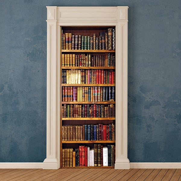 Sticker pour portes sans bulles et découpable - Bibliothèque 83x210cm ...
