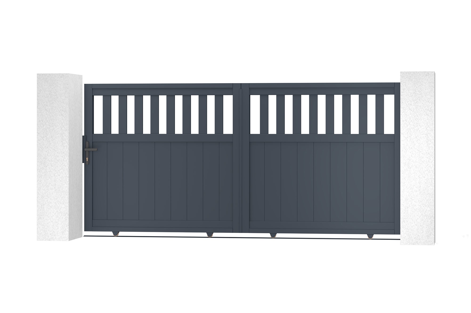 Brama przesuwna 3m SANTIS H.160cm szare aluminium