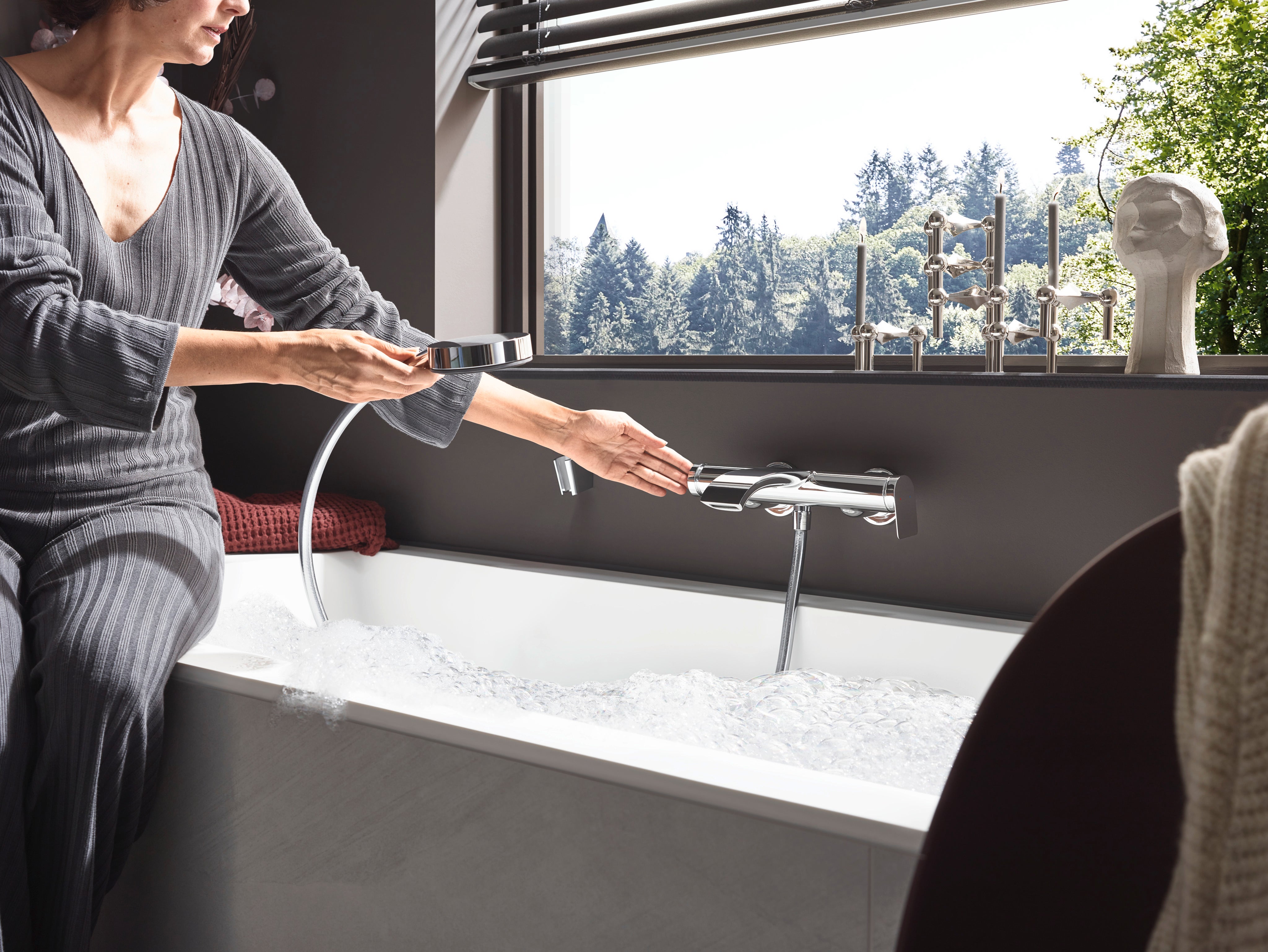 Vivenis Mitigeur bain/douche, bec cascade, chrome (75420000) - 6