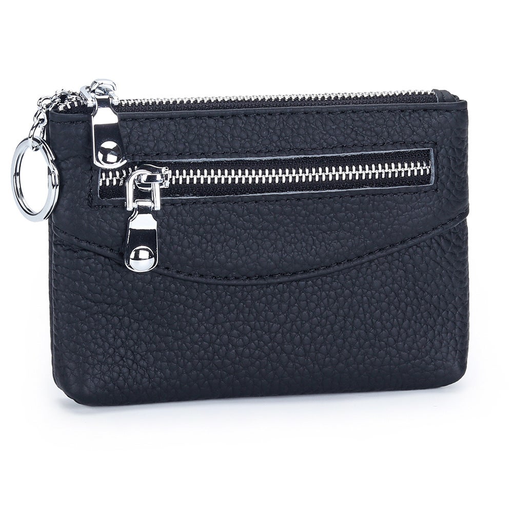 Portafoglio maschile in pelle di cavalli pazzo, portafoglio bifold