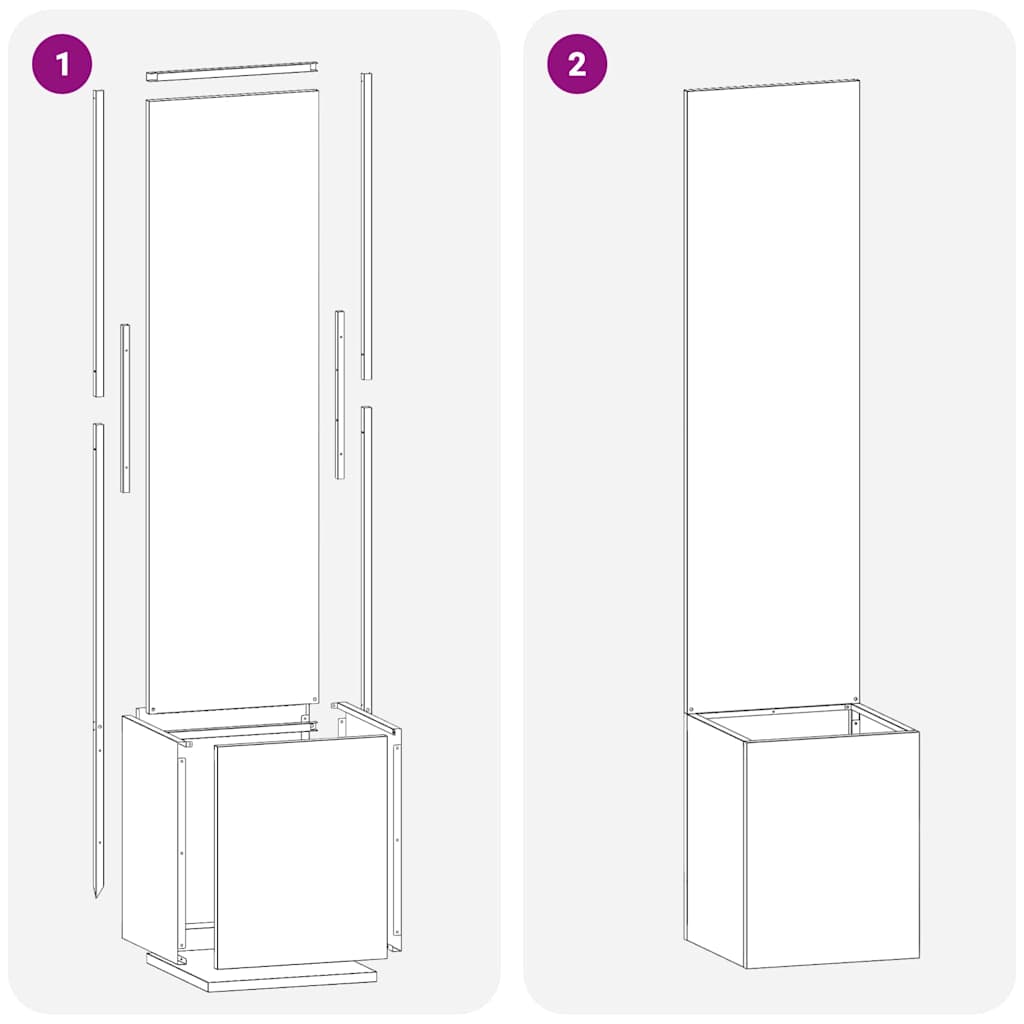 Écran de confidentialité de jardin Fretwork Blanc 32 x 150 cm vidaXL - 9