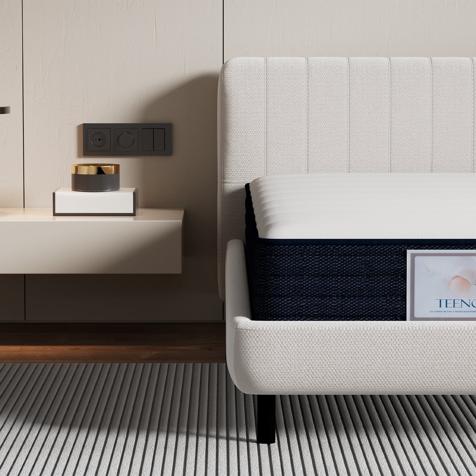 DEWINNER DEWINNER Matelas Ressort 140x190cm - Epaisseur 20 cm - 5