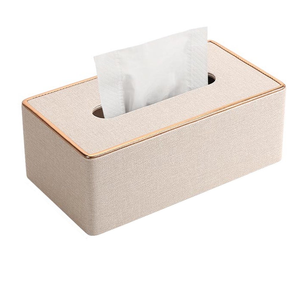 Pudełko na chusteczki skórzane, pudełko na chusteczki z 4 podstawkami, pudełko na chusteczki prostokątne