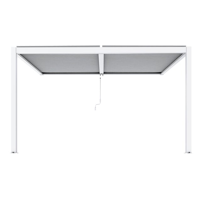 Milani Home - Pergola bioclimatica addossata 3 X 2,5 M cm 297 l x 256 p x 245 hdi coloreBianco
