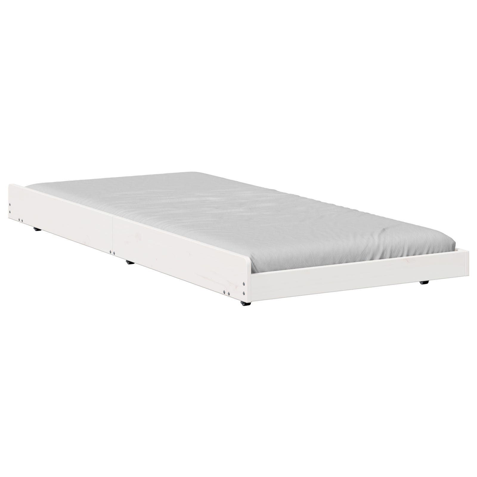 Cama individual | Cama para adultos | Estructura de Cama Blanca Madera ...