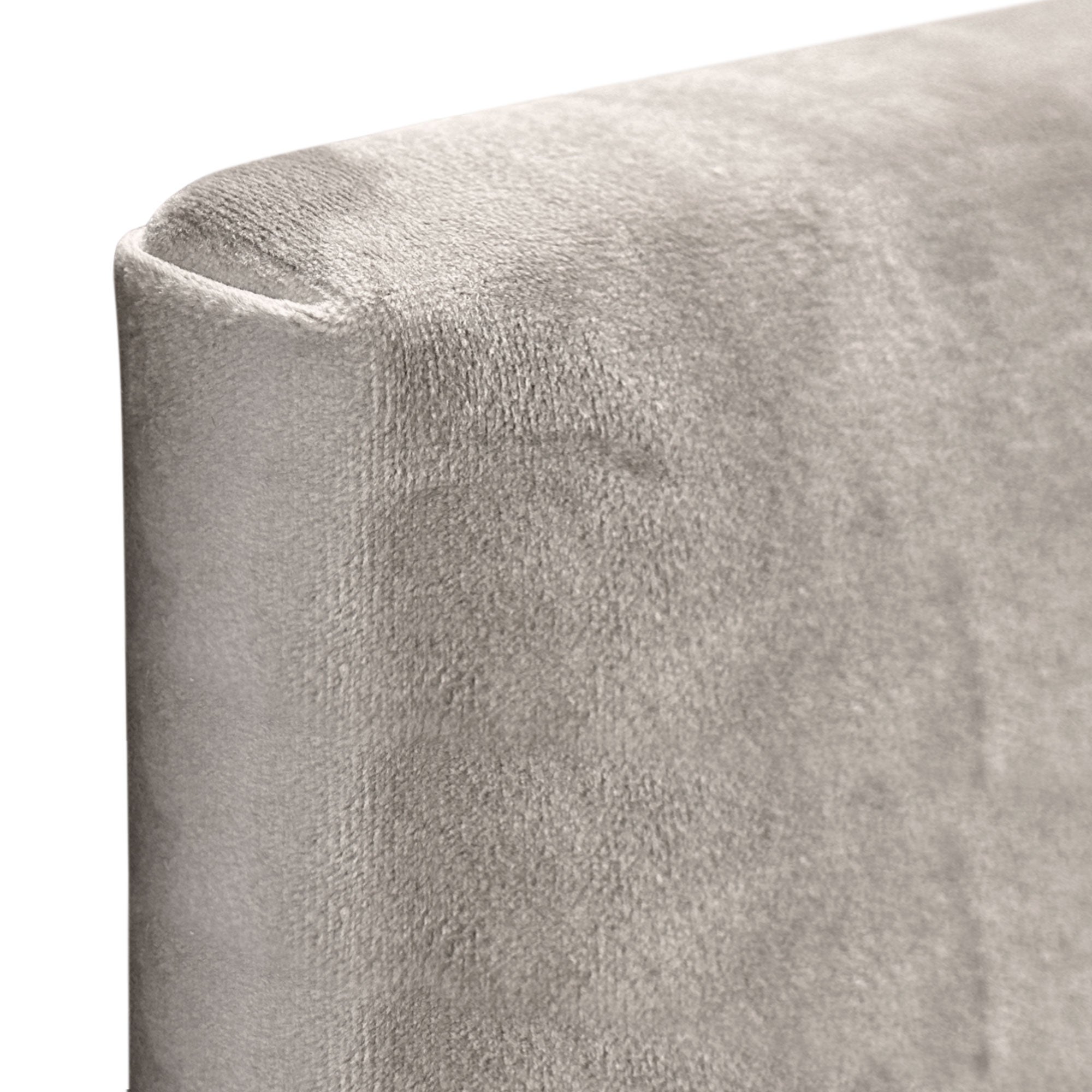 DHOME Testiera in velluto liscio con bottoni alta gamma moderna testiera imbottita per letto di lusso (Beige, 135x50cm) - 6