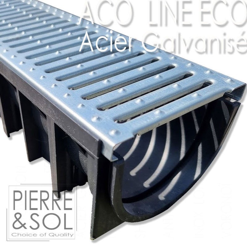 Caniveau grille Acier Galvanisé - ACO LINE ECO - 3