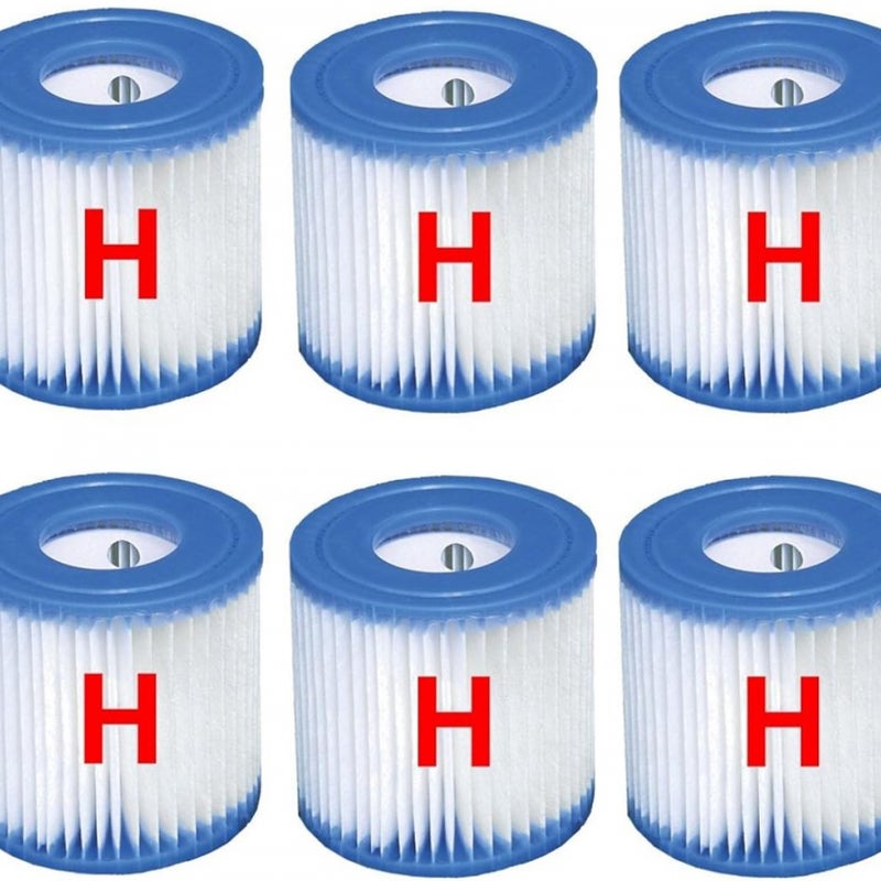 Opakowanie 6 wkładów filtracyjnych do basenu Intex typu H - Filtry wymienne - Filtr basenowy - Do filtra Intex 29007/29008