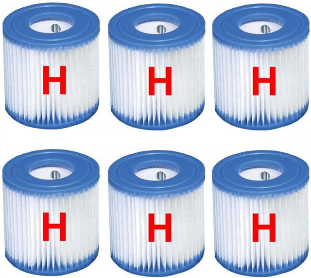 Lot de 16 Cartouches filtrantes de piscine pour Intex type H - Filtres de rechange - Filtre de piscine - Pour filtre Intex 29007/29008