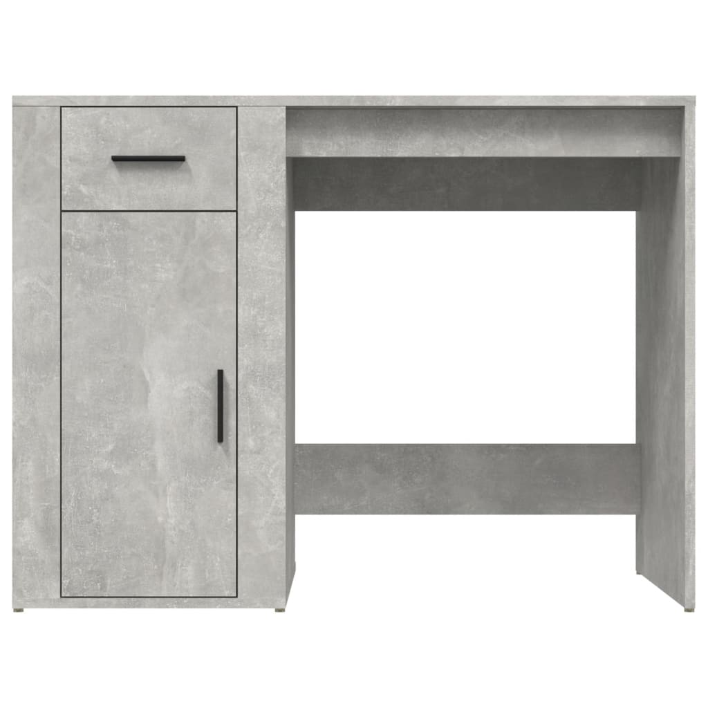Bureau Gris béton 100x49x75 cm Bois d'ingénierie - 6