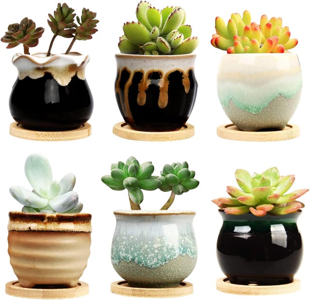 Doniczka ceramiczna 6,3 cm z otworem drenażowym, doniczki, małe doniczki ogrodowe, doniczka na kaktusy, sukulenty, mini doniczki