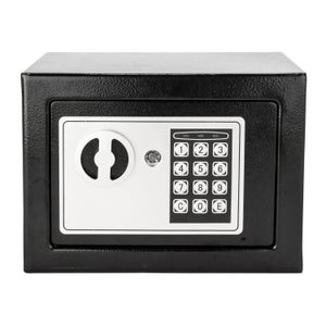 Coffre-Fort Électronique Himimi Mini - 23x17x17cm, Code Digital, Clés De Secours | Noir