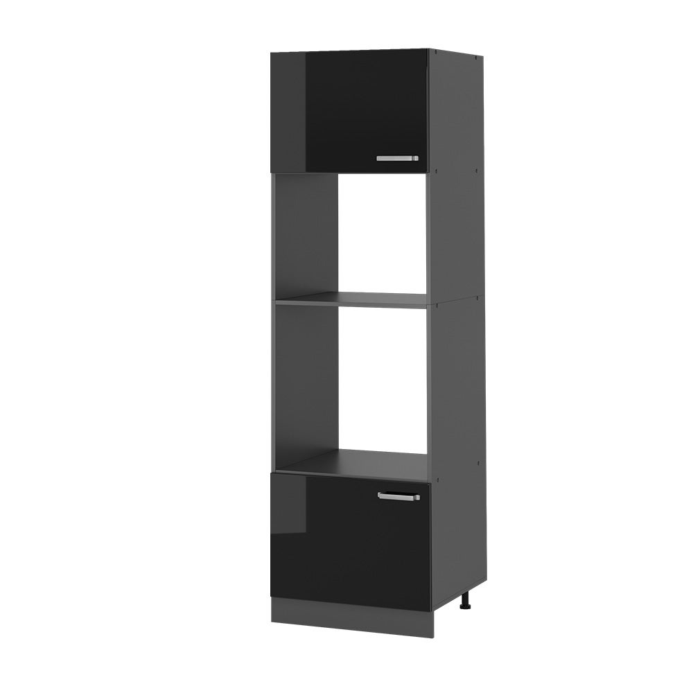 Vicco Szafka do mikrofalówki R-Line, Czarny wysoki połysk, 60 cm