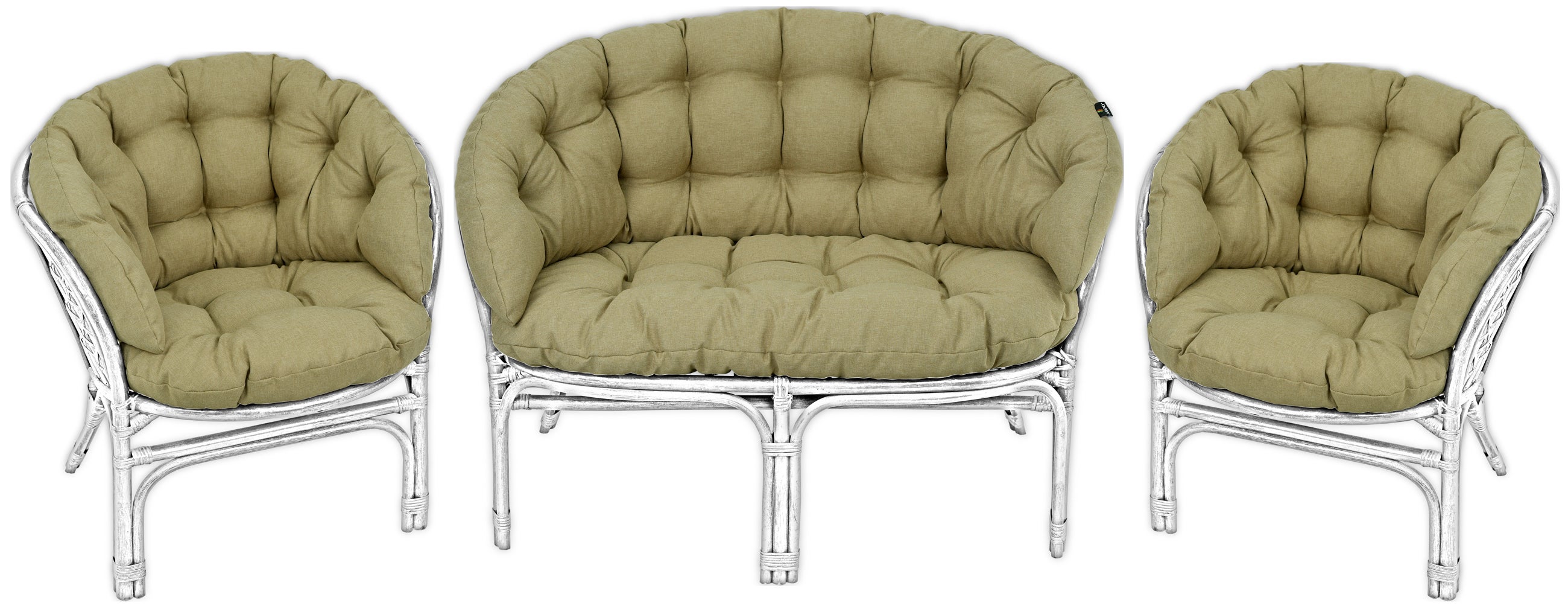 Poduszka na meble rattanowe wiklinowe AMPO komplet beżowy 1 szt.