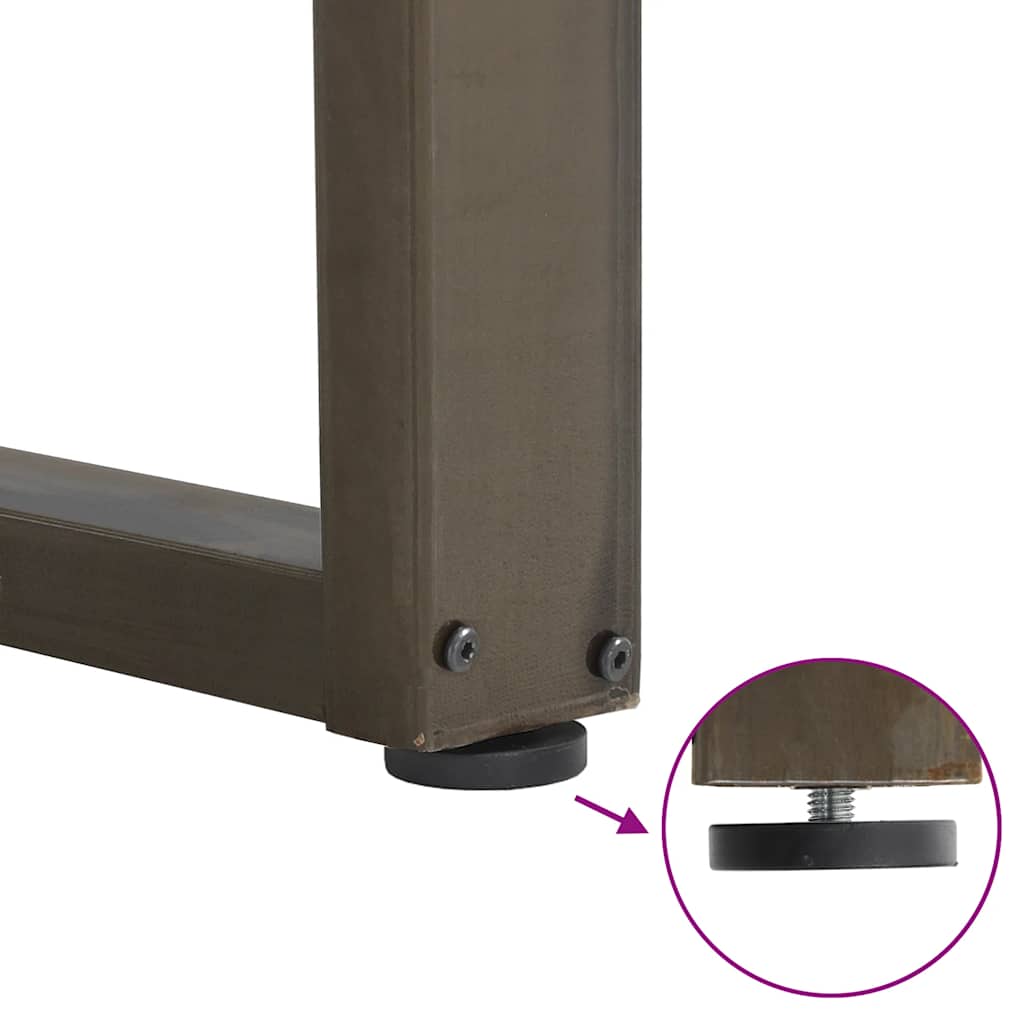 Pieds de table à manger en U 2 pièces Acier naturel 80 x (72-73) cm Acier vidaXL - 8