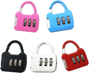 16 Mini Cadenas à Bagage Hitopin – Avec 2 Clés, Multicolores – Pour Valise, Sac à Dos, Casier, Voyage