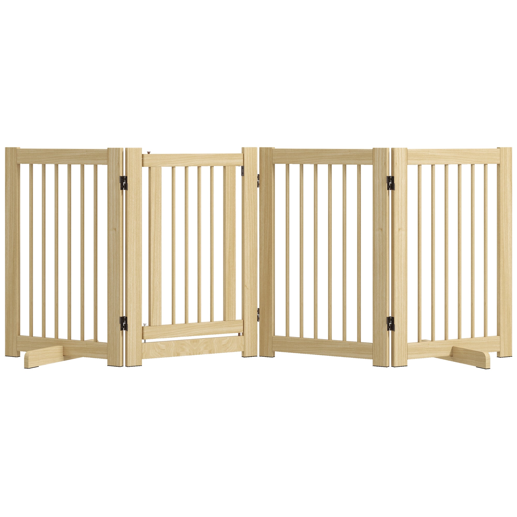 Barrière pour chien PawHut, bois de pin naturel, 204 x 36 x 75 cm D06 ...