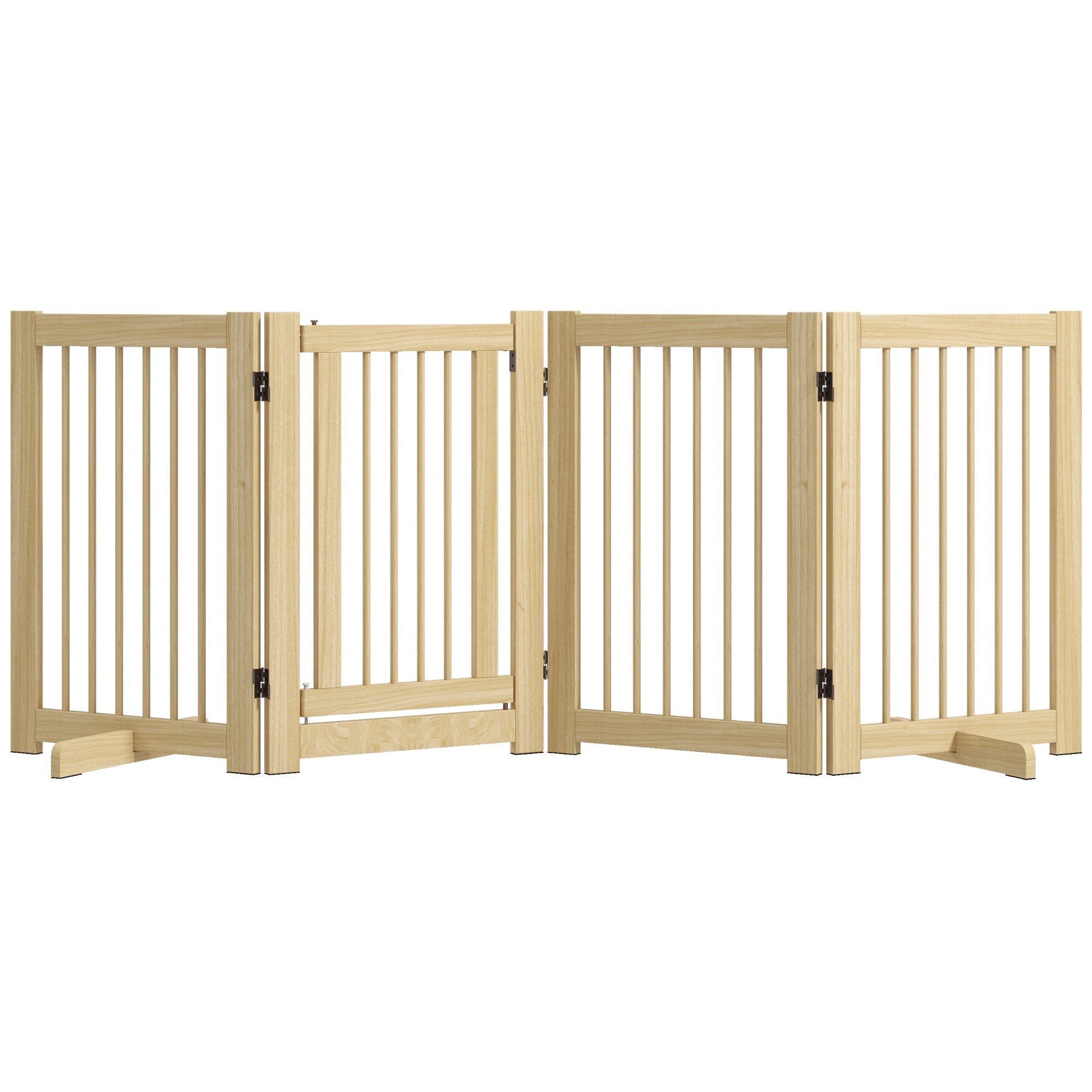 Barrière pour chien PawHut, bois de pin naturel, 204 x 36 x 75 cm D06 ...