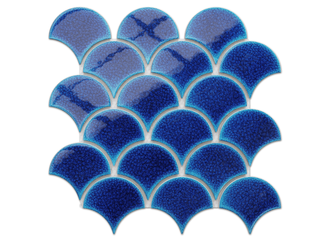 Mosaico su rete per bagno e cucina in ceramica BLUE SKY - 28,5 x 29,0 cm