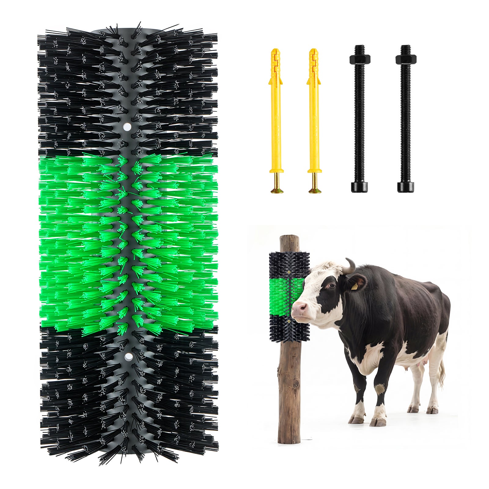 Perie de zgâriat VEVOR pentru vite, 1 bucată, zgâriator pentru vaci, capre, cai, vite, porci, îngrijire și ameliorarea mâncărimilor de spate, 43x19 cm 1buc