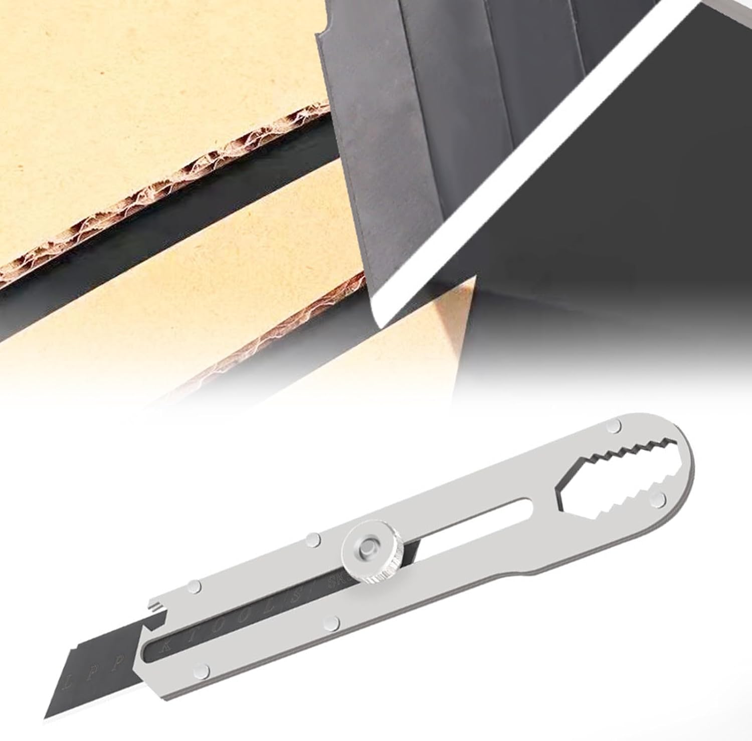Cutter Professionnel Rétractable en Acier Inox,9 en 1 Couteau ...