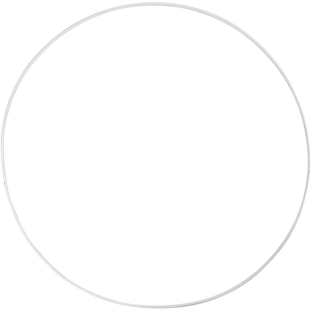 5 cercles en métal blanc - Ø 30 cm - Creotime - 2