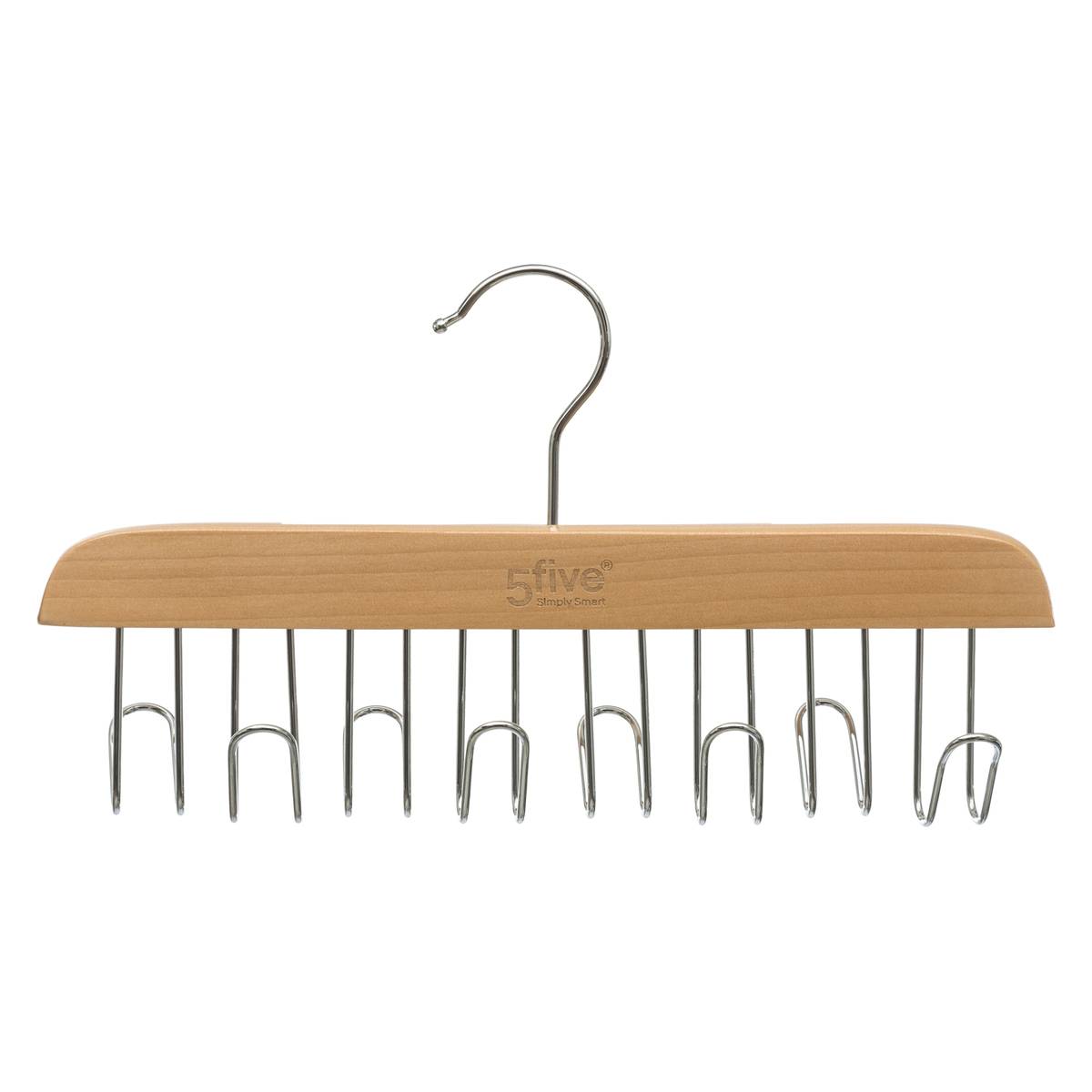 2 Pièce Porte Cravate En Bois, Rangement Ceinture Rotatif à 360 Degrés Cintre Ceinture Avec 20 Crochets Pour Cravates, Écharpe, C