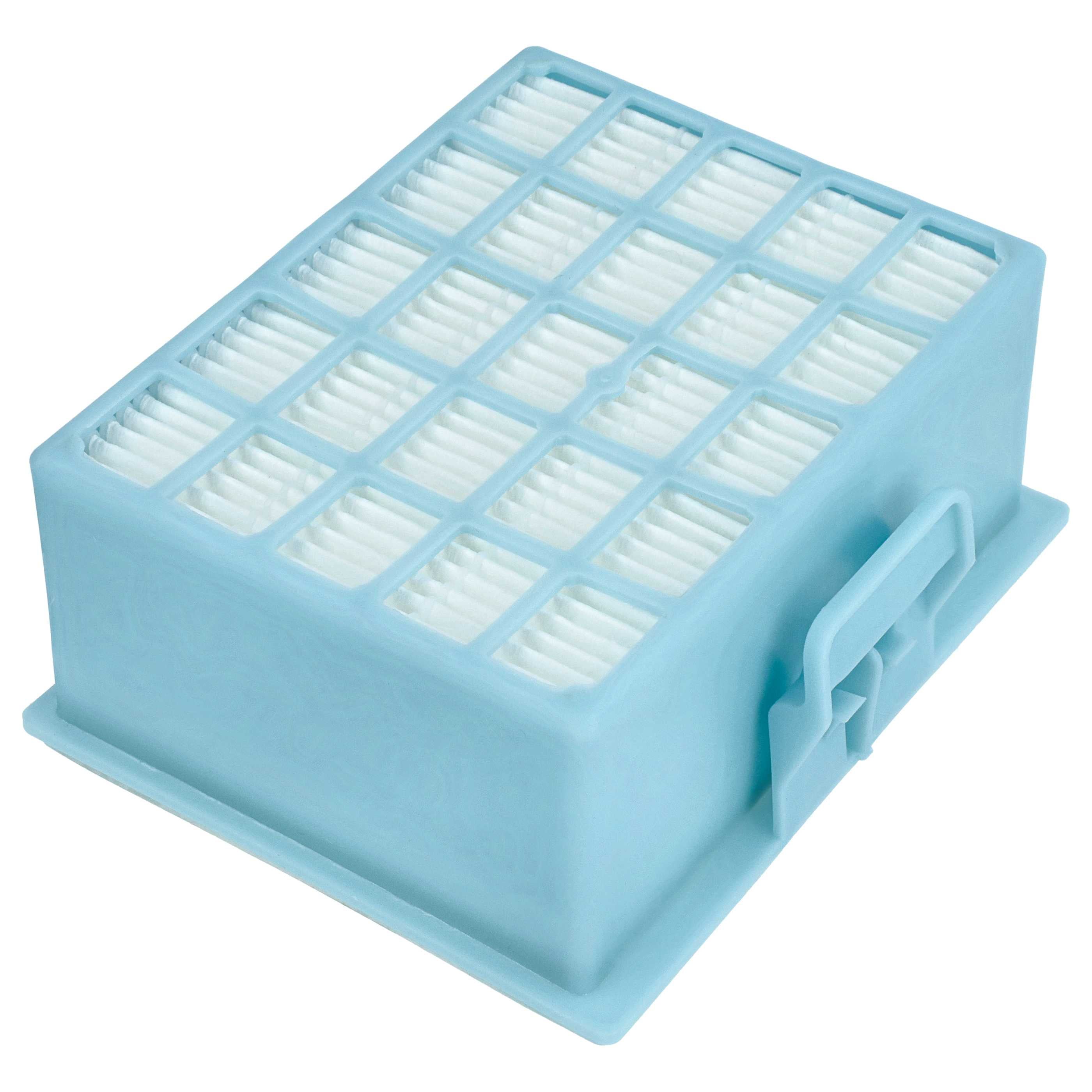 vhbw 1x filtre compatible avec Bosch BGL2B130/01, BGL2A220/01, BGL2B132/01, BGC2UK2000/11, BGL21328GB/01 aspirateur - filtre HEPA bleu / blanc - 3