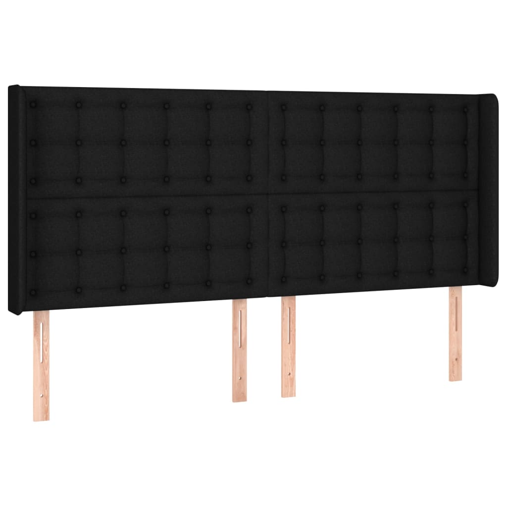 Maison Exclusive - Tête de lit à LED Noir 203x16x118/128 cm Tissu - 3