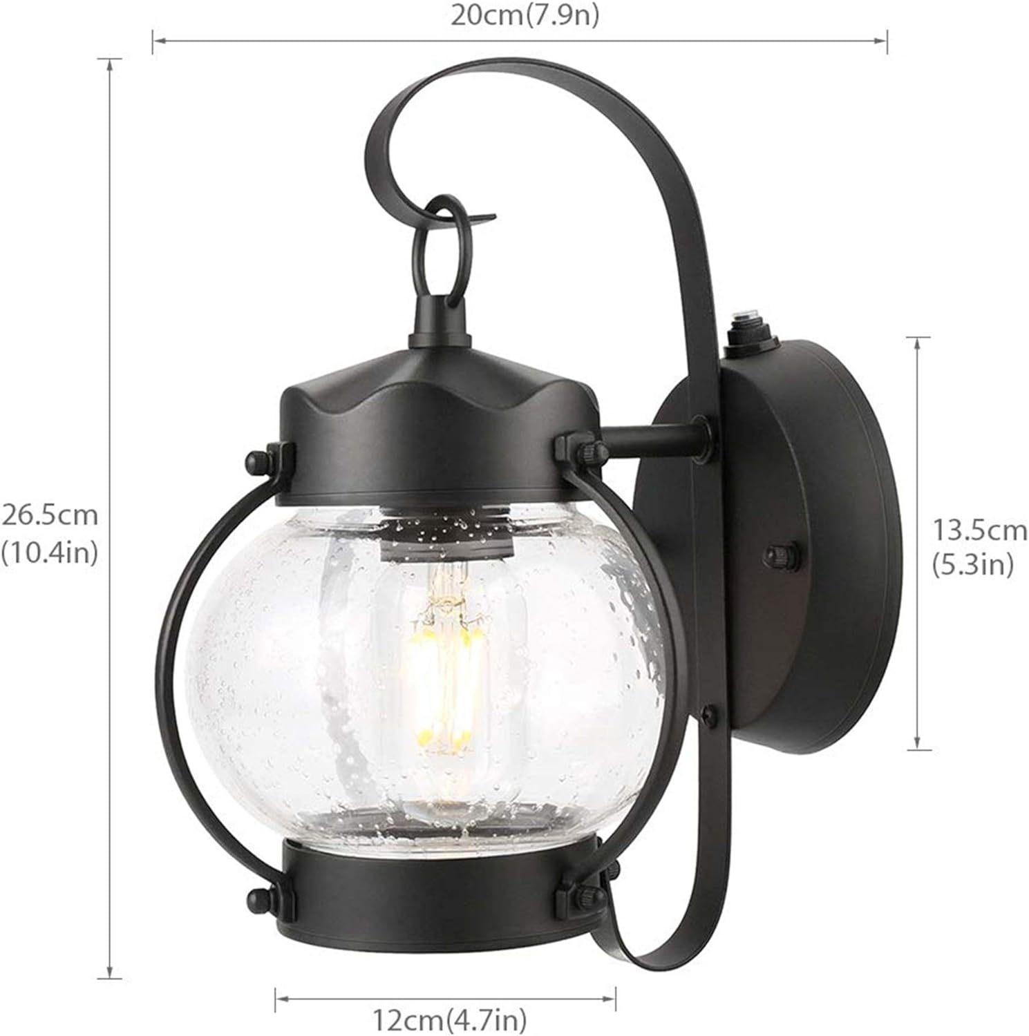 Applique D'extérieur Reims En Forme De Lanterne De Couleur Or Antique